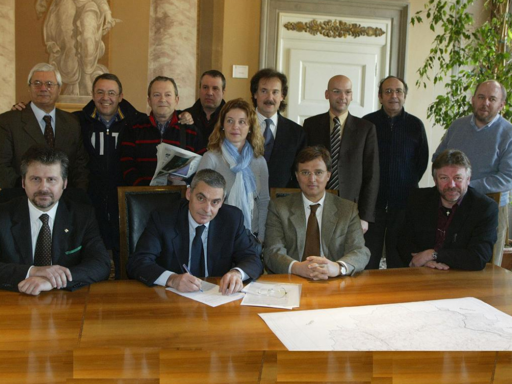 I sindaci dei Comuni interessati dalla ciclopista con gli amministratori provinciali