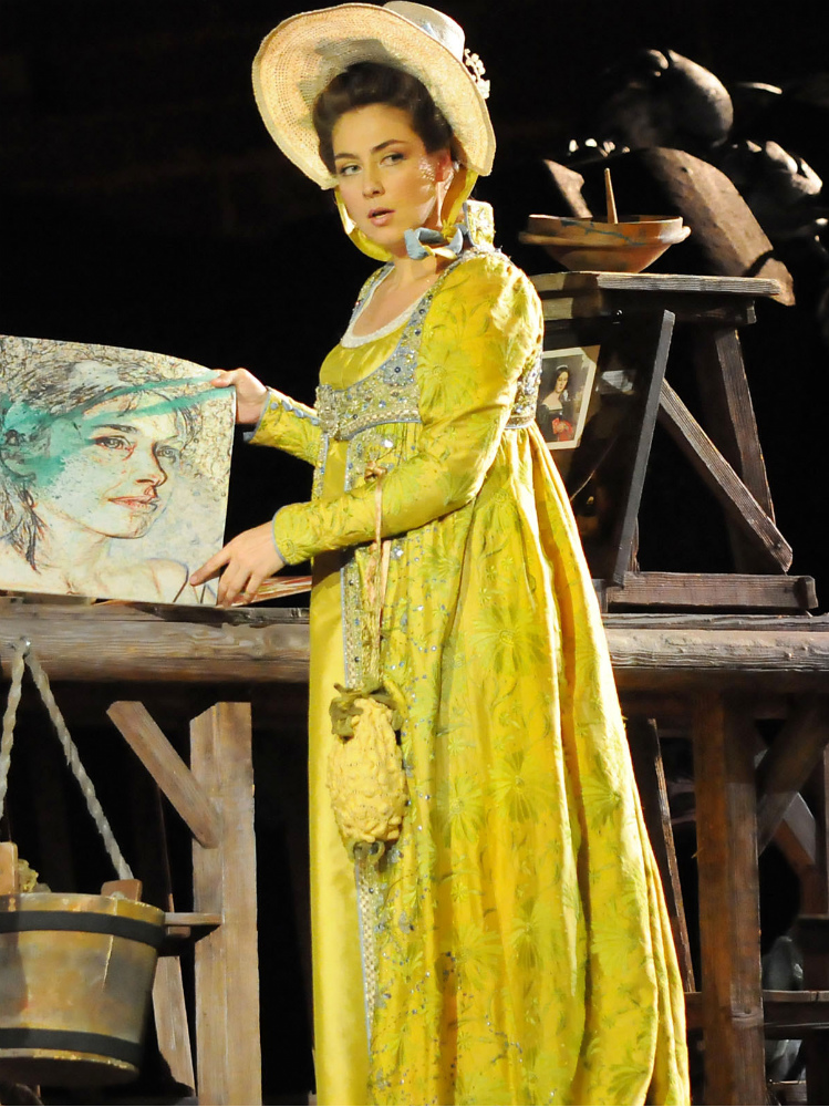 Il soprano ucraino Oksana Dyka in «Tosca». Da due anni e mezzo, la cantante  vive in Italia. FOTO BRENZONI 