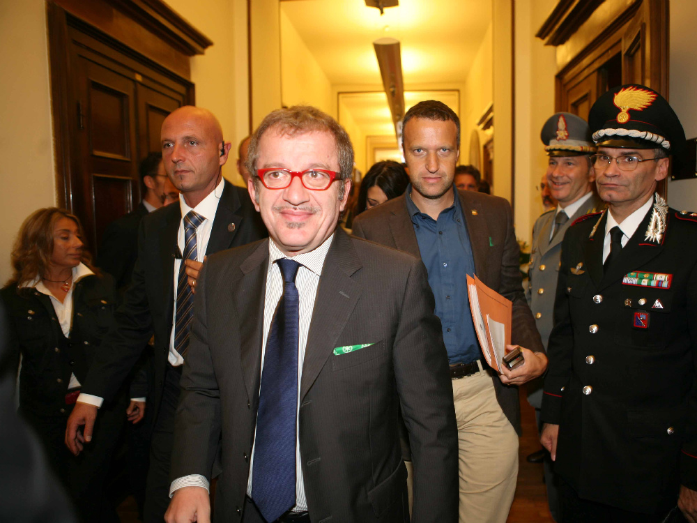 Il ministro Roberto Maroni in municipio con il sindaco Tosi MARCHIORI 