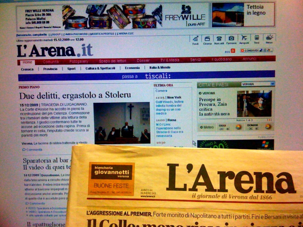 Un anno di informazione con L'Arena