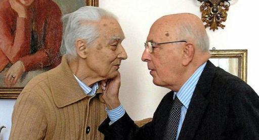 
 Antonio Giolitti riceve a casa sua Giorgio Napolitano nel 2006 