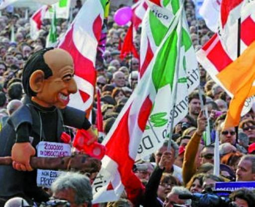 
 La manifestazione di Roma