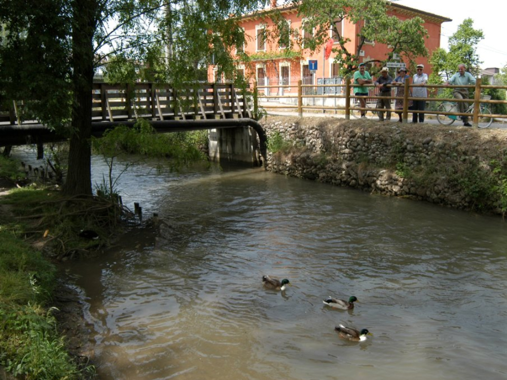 Il fiume Tione: la pista segue il suo corso