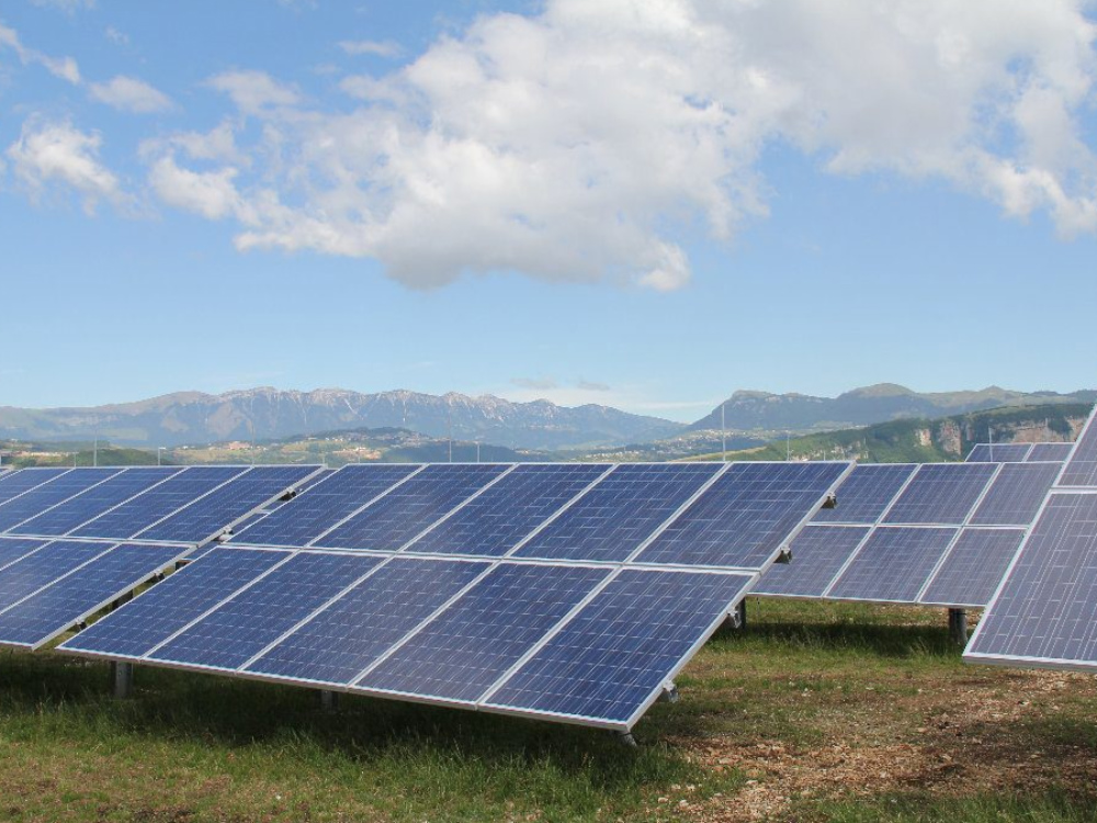 Il parco fotovoltaico di Orsara di Grezzana (ARCHIVIO)