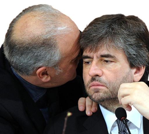 Gianmarco Mazzi con il direttore di Rai1 Mauro Mazza