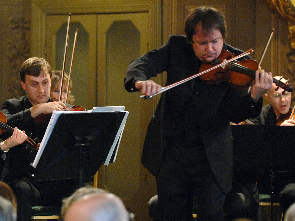 Il violinista Sergej Krilov con I Virtuosi Italiani in Maffeiana FOTO BRENZONI   
