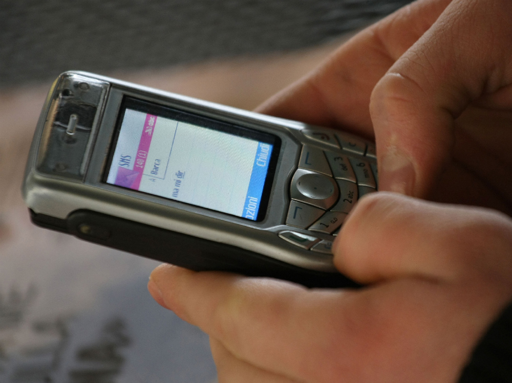 Invio di un sms con il telefonino
