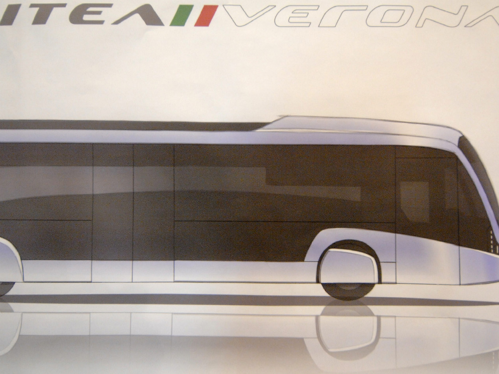 Il rendering del nuovo filobus a Verona