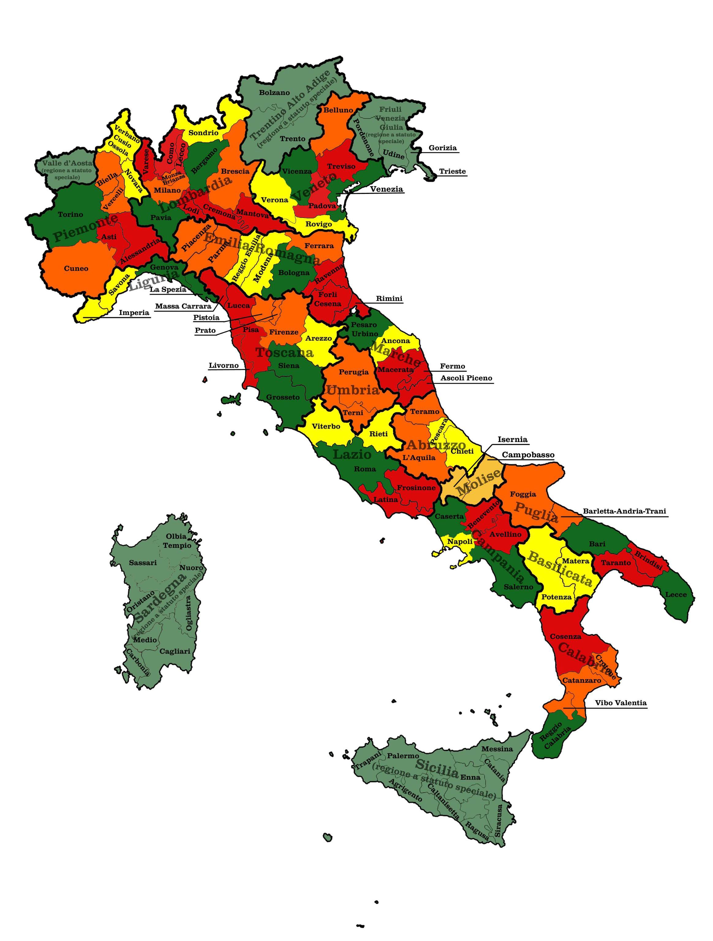 Capoluoghi E Province D Italia
